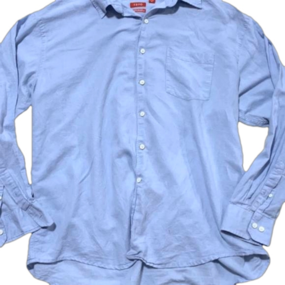 Izod Island Linen Button Down Shirt Large - Picture 1 of 5